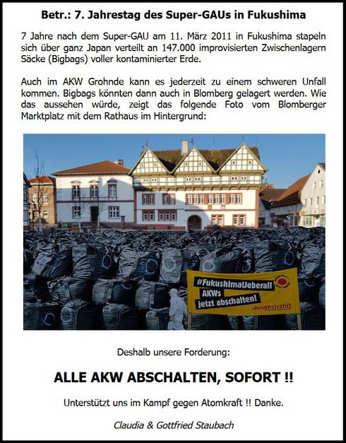 BigBags auf dem Blomberger Marktplatz