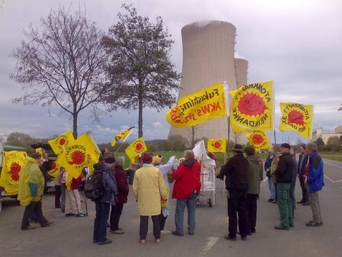 Kundgebung am AKW Grohnde