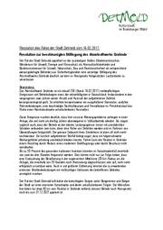 Resolution des Rates der Stadt Detmold vom 16.02.2017