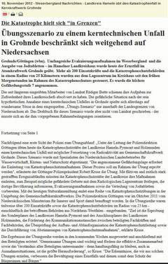 Weserbergland Nachrichten vom 10.11.2012