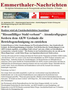 Vorbericht Weserbergland Nachrichten